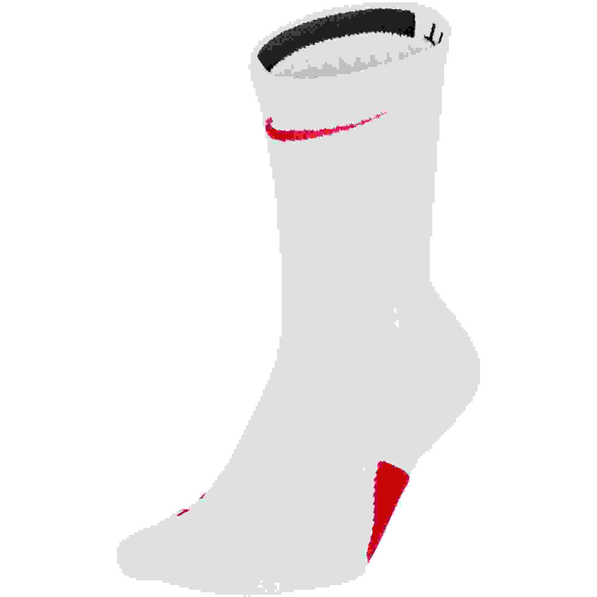 Nike Elite Unisex White/Red Crew Basketball Socks